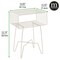 mDesign Modern Farmhouse Home Decor End Table, Wire Grid Storage Shelf